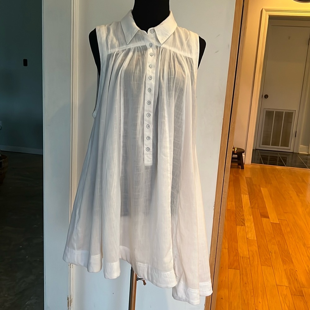 Free people white asymmetrical dress S/P